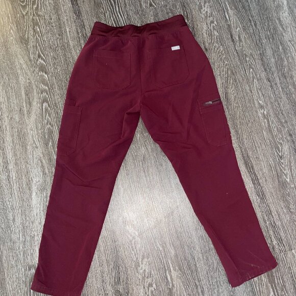 Figs Burgundy Straight Leg Pant Size MP - Picture 3 of 3